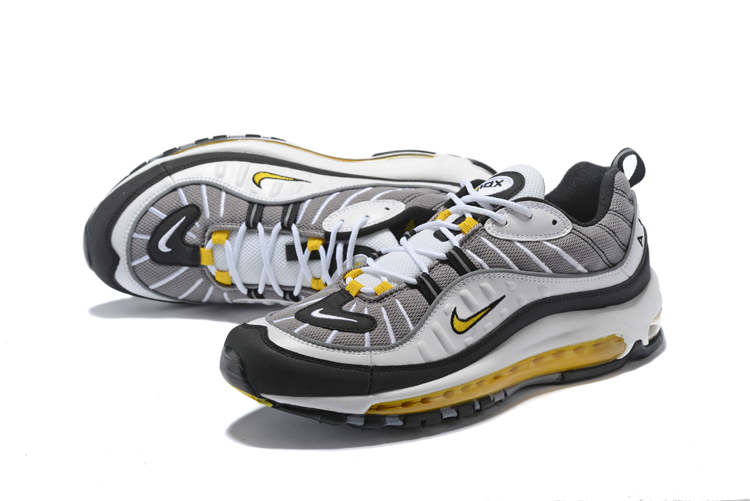 Men Supreme x NikeLab Air Max 98 Grey Black Yellow